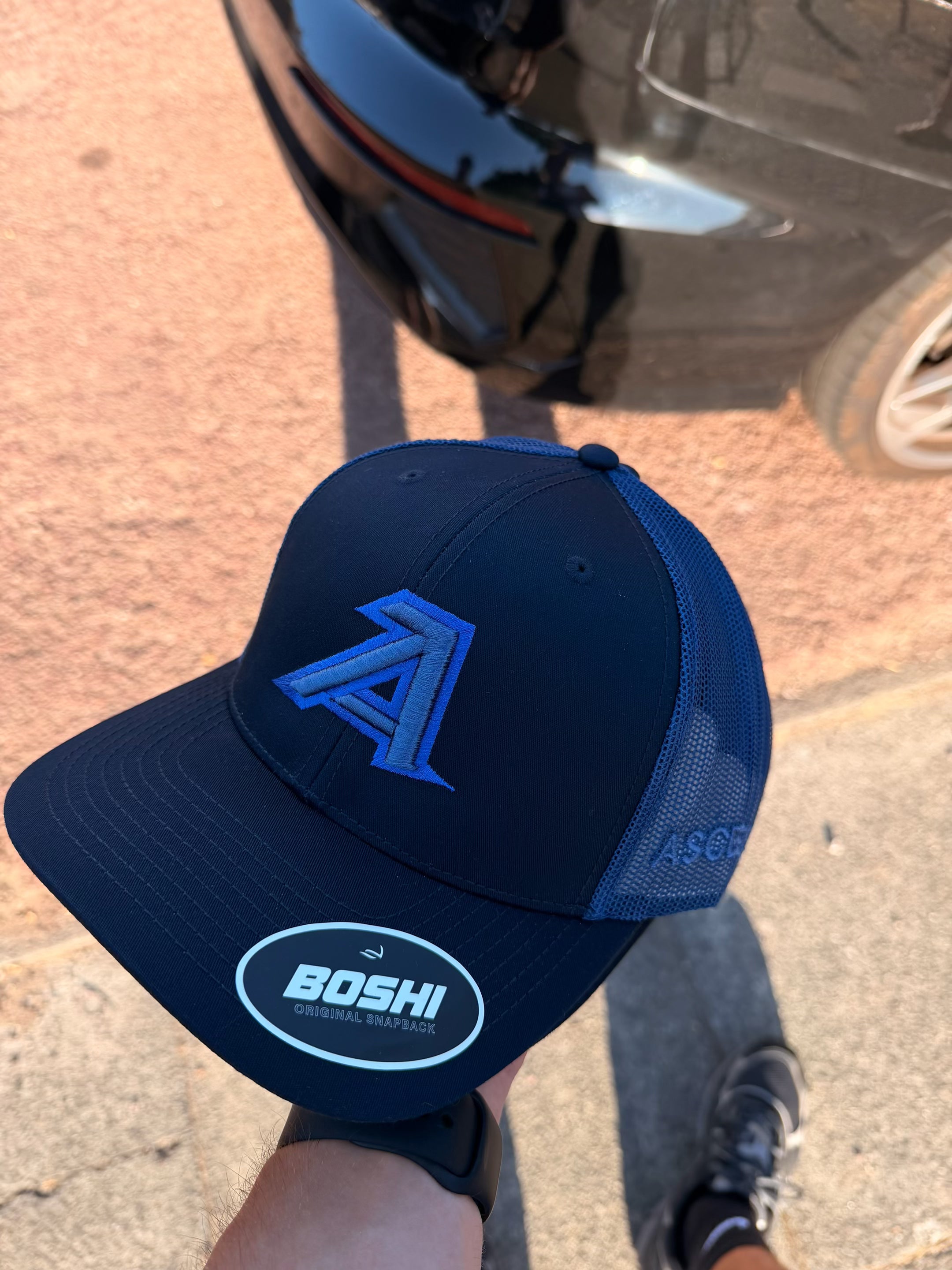 Dark blue ascend cap