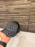 gray and black ascend cap